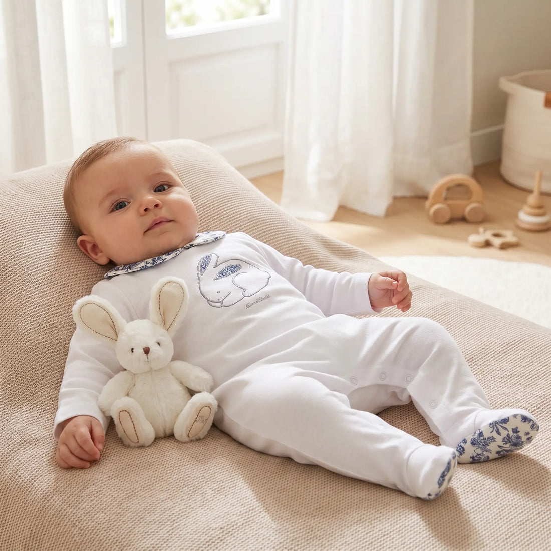 Little Lapin Toile Baby Gift Box TARTINE ET CHOCOLAT