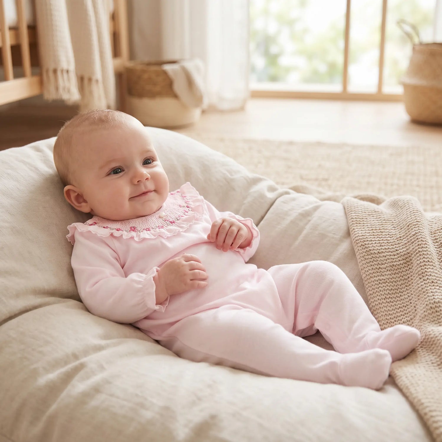 Little Flower Pink Romper TARTINE ET CHOCOLAT