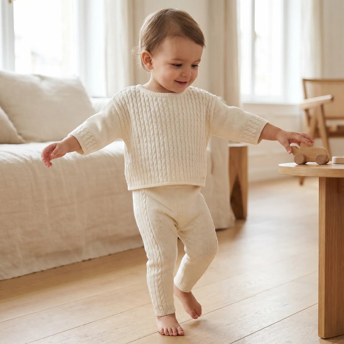 100% Cashmere Set - Ecru TARTINE ET CHOCOLAT