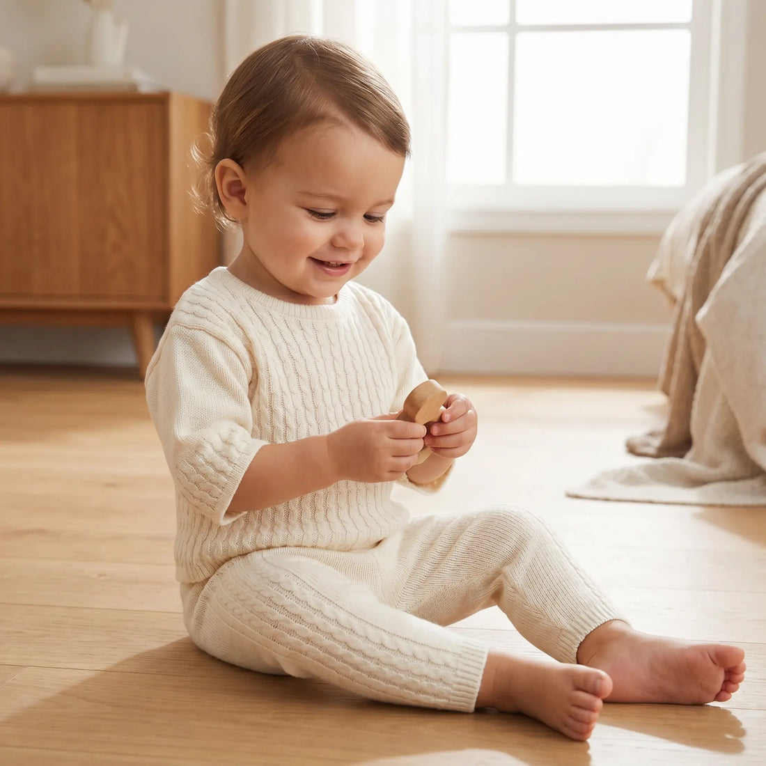 100% Cashmere Set - Ecru TARTINE ET CHOCOLAT