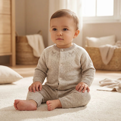 Wool Cashmere Onesie - Sand TARTINE ET CHOCOLAT