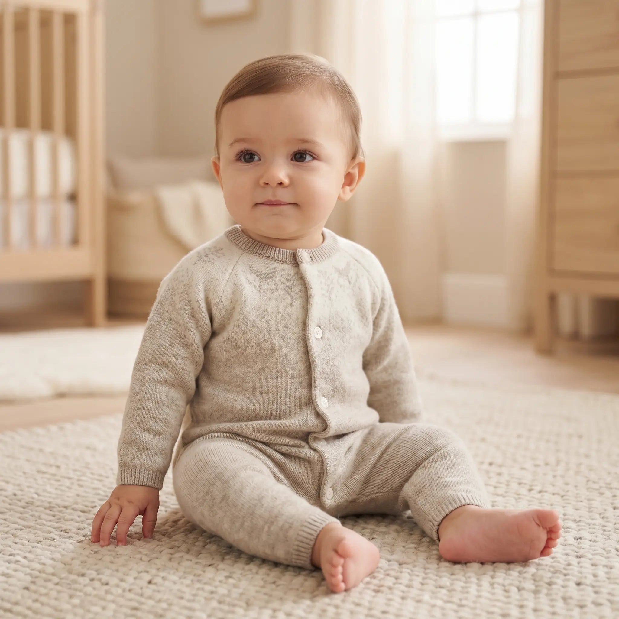 Wool Cashmere Onesie - Sand TARTINE ET CHOCOLAT