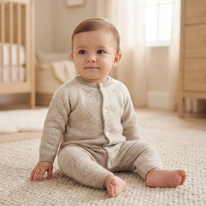 Wool Cashmere Onesie - Sand TARTINE ET CHOCOLAT