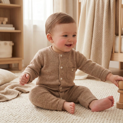 Cotton Wool Onesie - Camel TARTINE ET CHOCOLAT