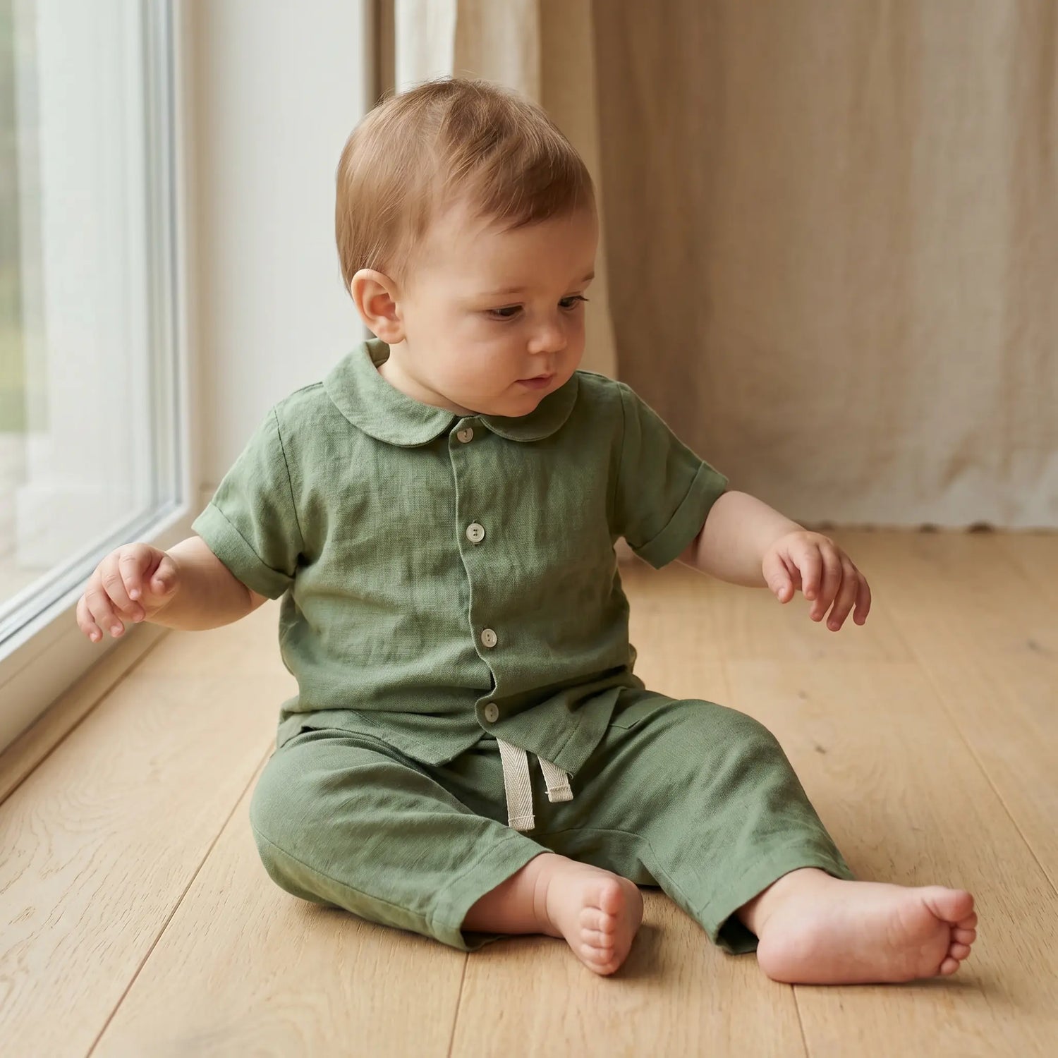Frost Linen Baby Shirt &amp; Pants SUUKY