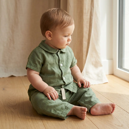 Frost Linen Baby Shirt &amp; Pants SUUKY