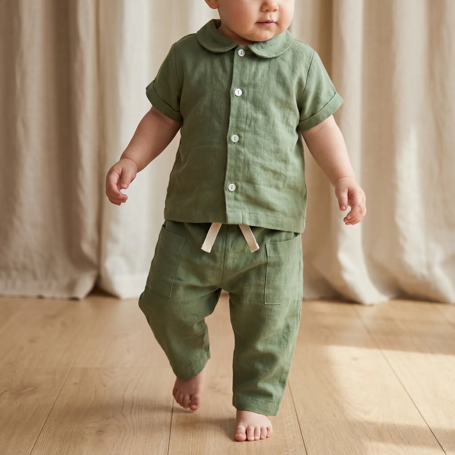 Frost Linen Baby Shirt &amp; Pants SUUKY