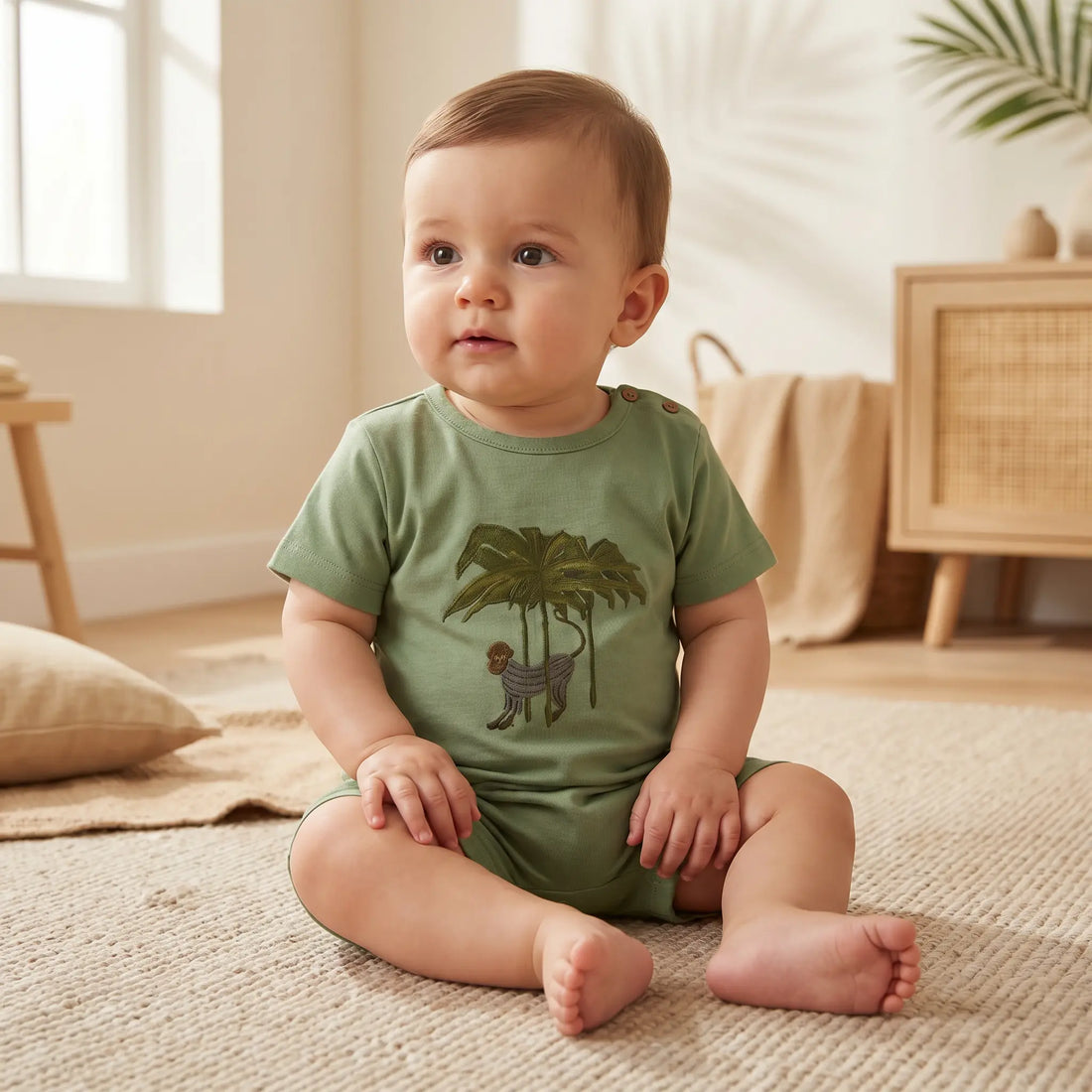 Green Jersey Baby Overall SUUKY
