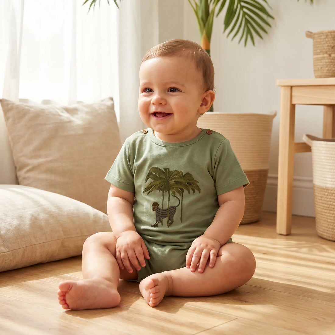 Green Jersey Baby Overall SUUKY