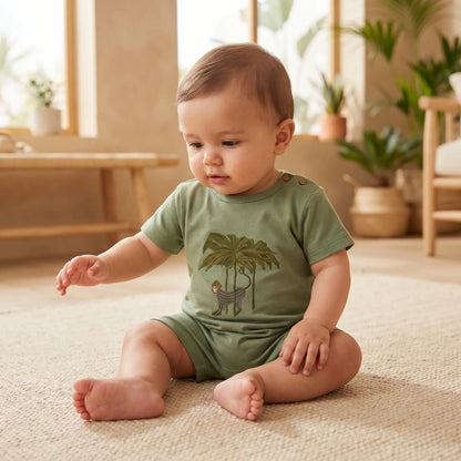 Green Jersey Baby Overall SUUKY