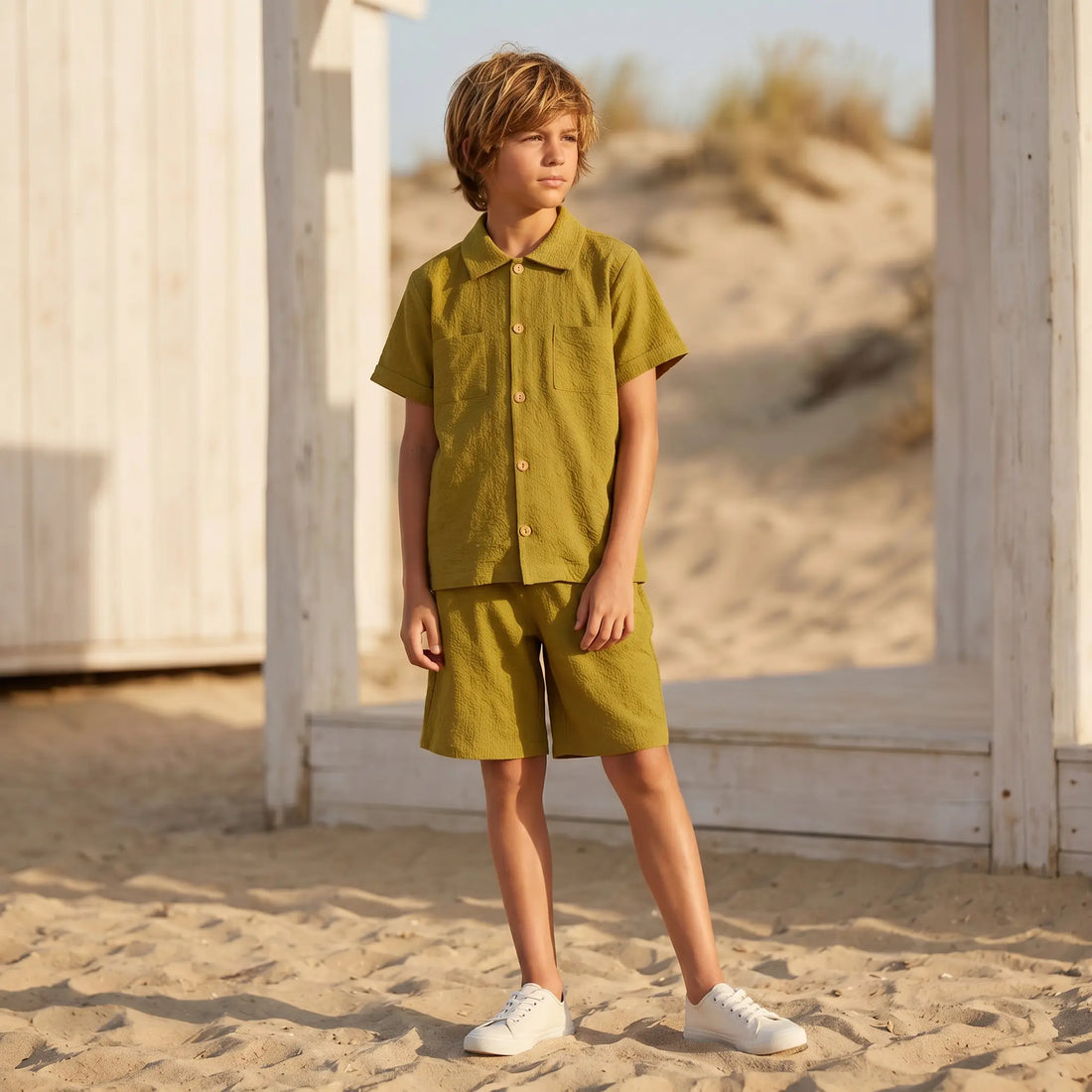 Seersucker Shirt &amp; Shorts SUUKY