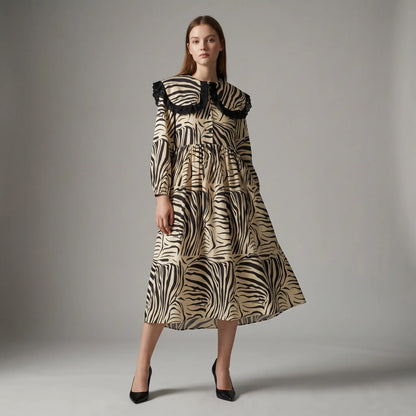 Zebra Black Dress WOLF &amp; RITA