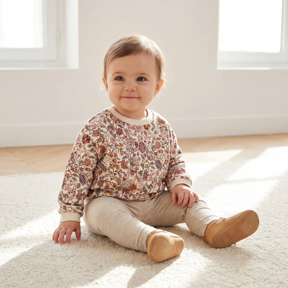 Kyra Sweatshirt - Cream Savage Garden LOUISE MISHA