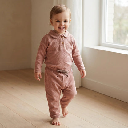 Double Wave Polo Shirt &amp; Joggers - Old Pink BEANS BARCELONA