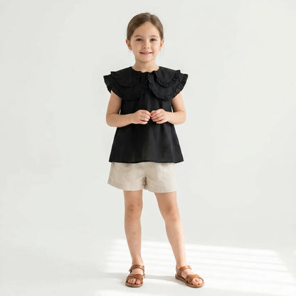 Clarissa Black Woven Blouse WOLF &amp; RITA