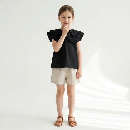Clarissa Black Woven Blouse WOLF &amp; RITA