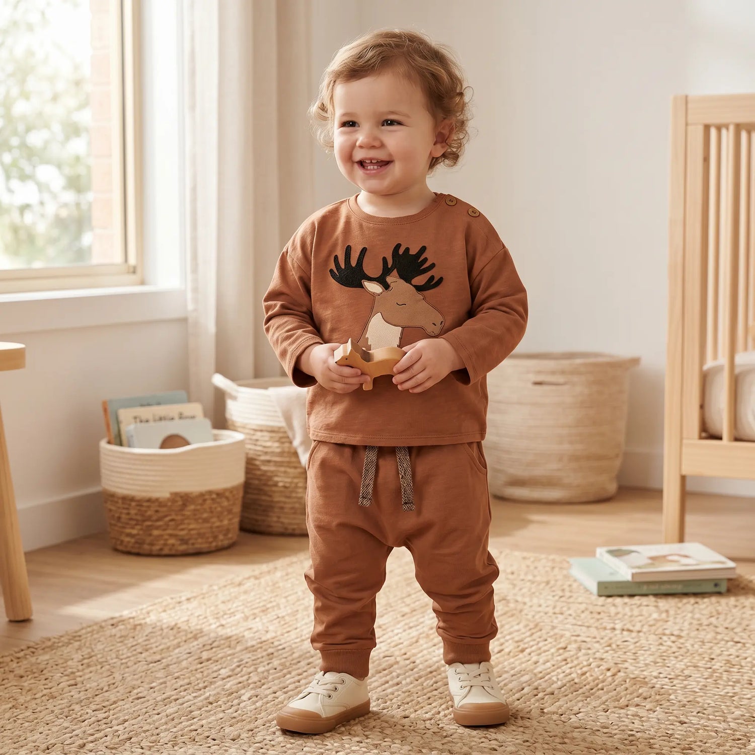 Cotton fleece Sweatshirt &amp; Pants - Copper BEANS BARCELONA