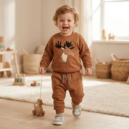 Cotton fleece Sweatshirt &amp; Pants - Copper BEANS BARCELONA