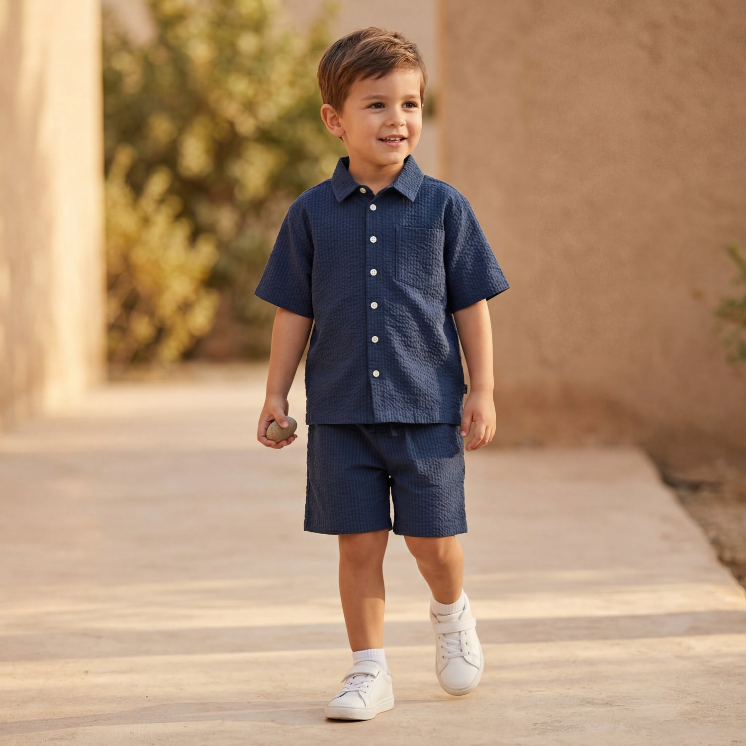 Boys Oceanica Organic Cotton Shirt &amp; Shorts Set