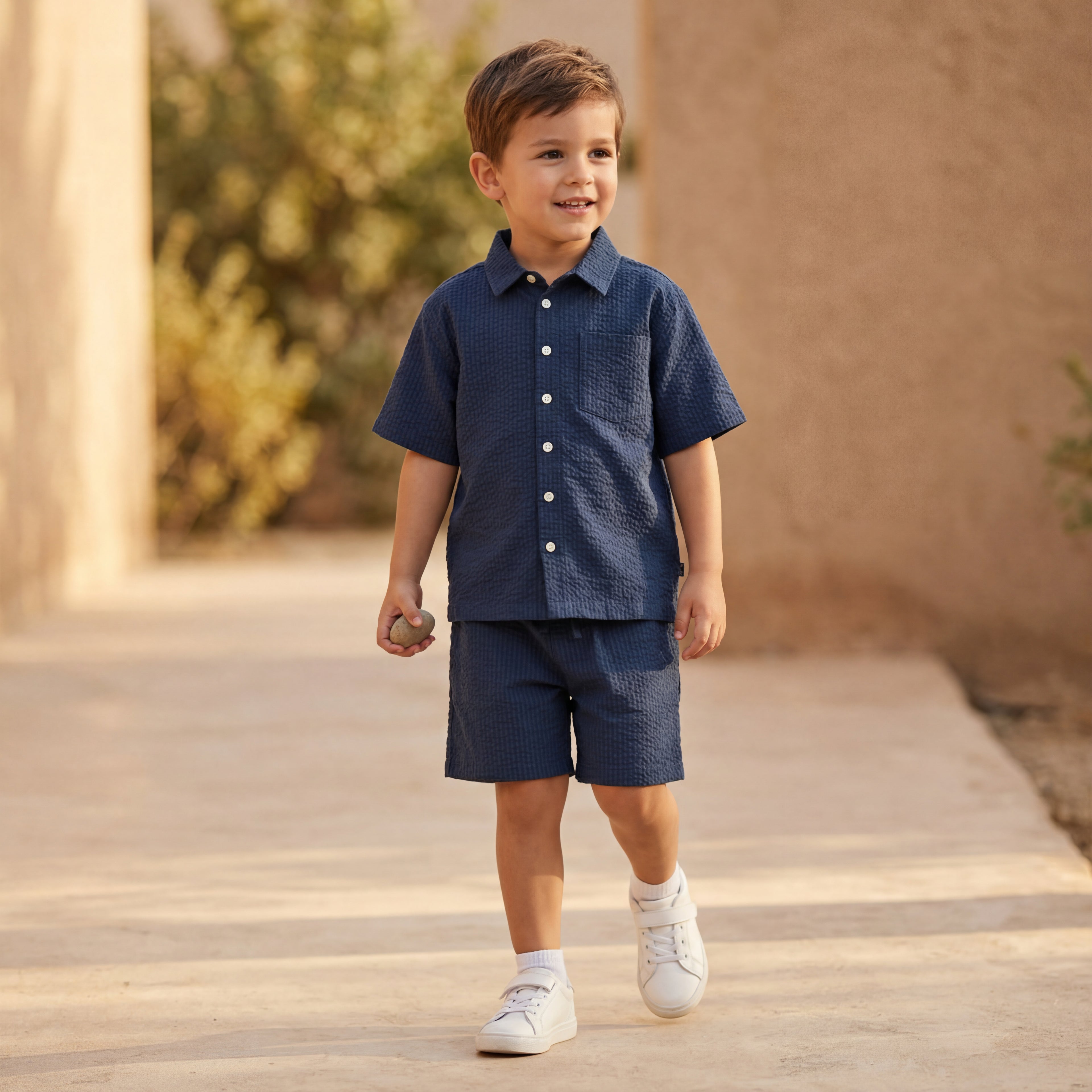 Boys Oceanica Organic Cotton Shirt &amp; Shorts Set