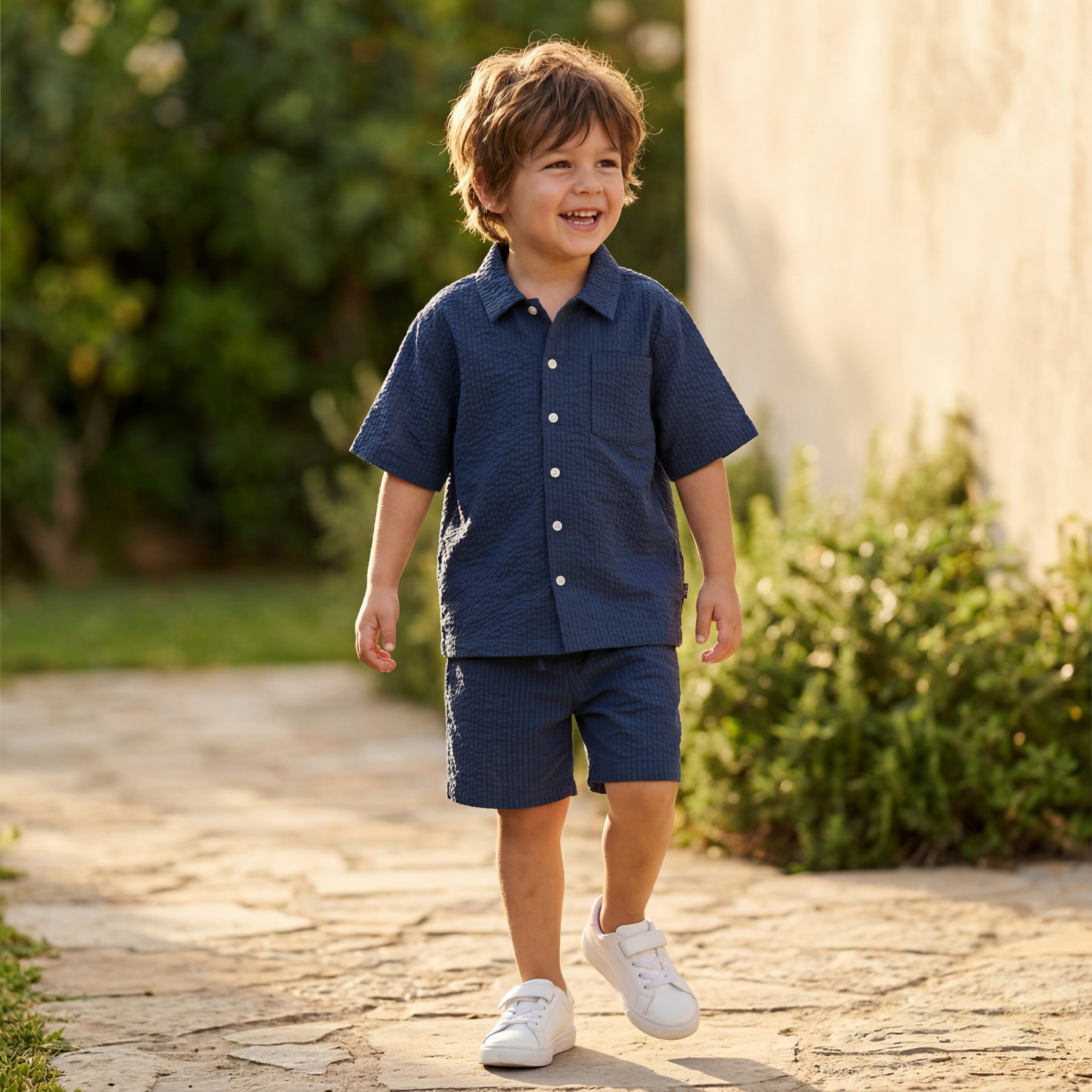 Boys Oceanica Organic Cotton Shirt &amp; Shorts Set