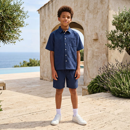 Boys Oceanica Organic Cotton Shirt &amp; Shorts Set