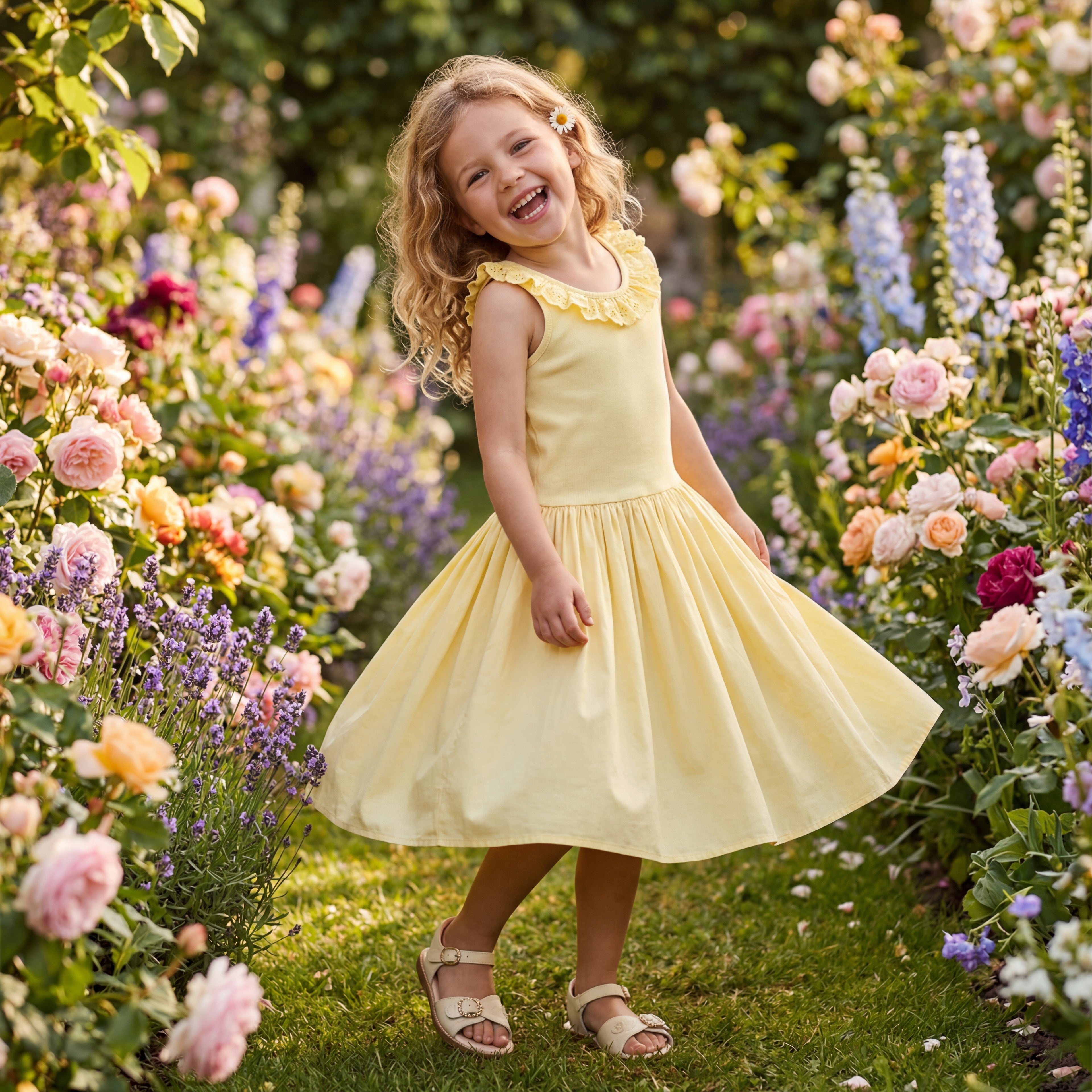Girls Sun Bleached Organic Cotton Dress