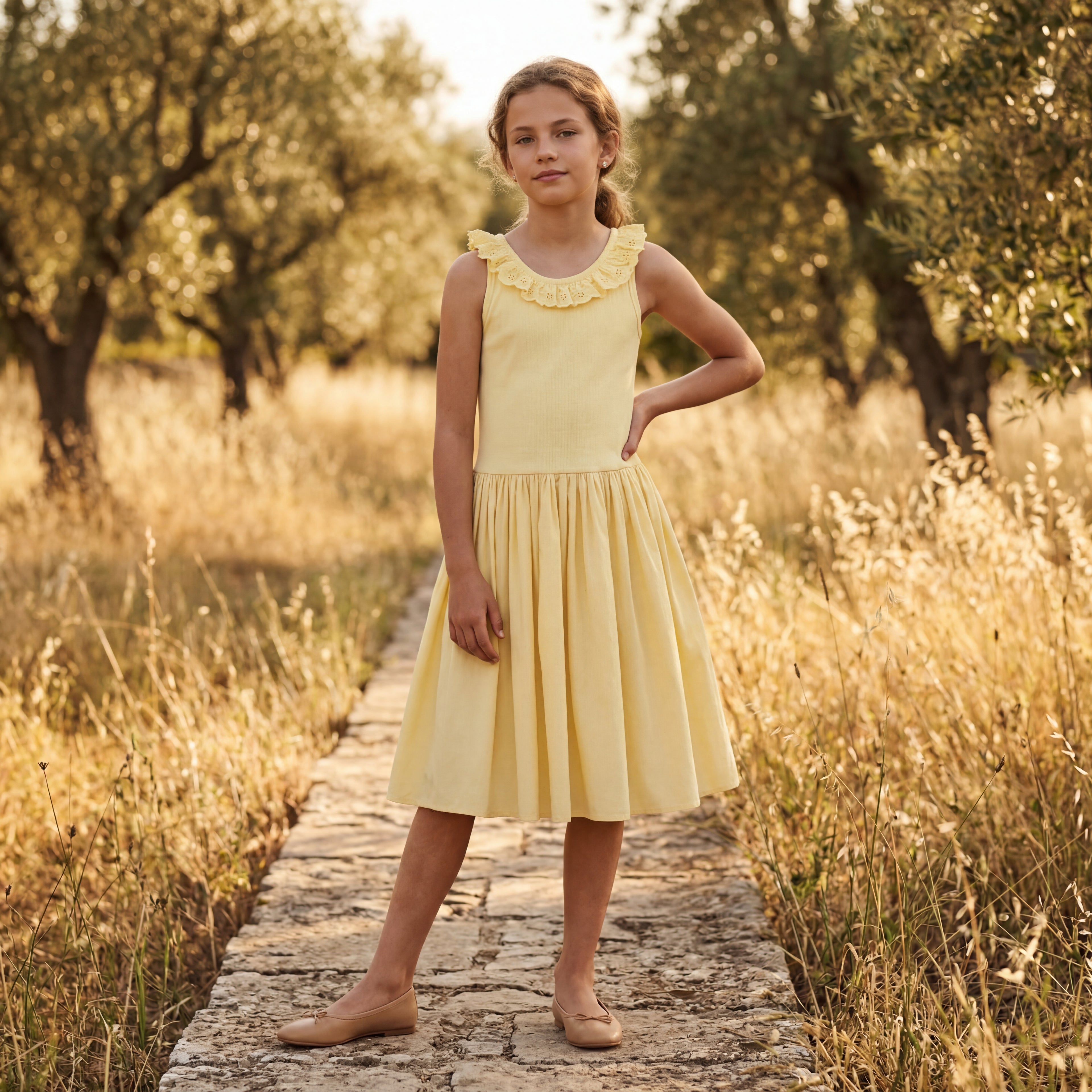 Girls Sun Bleached Organic Cotton Dress