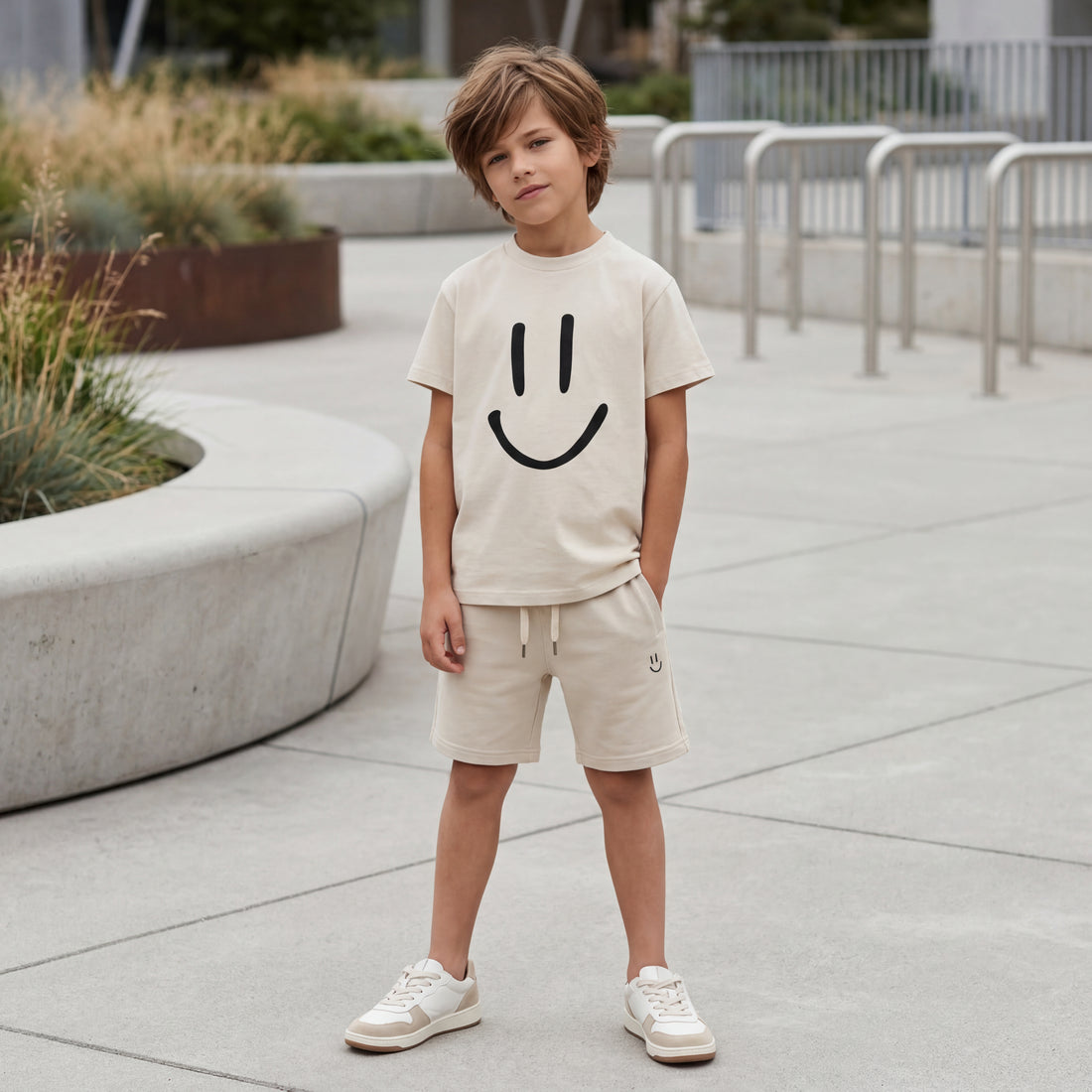 Boys Summer Sand Organic Cotton T-Shirt &amp; Shorts Set