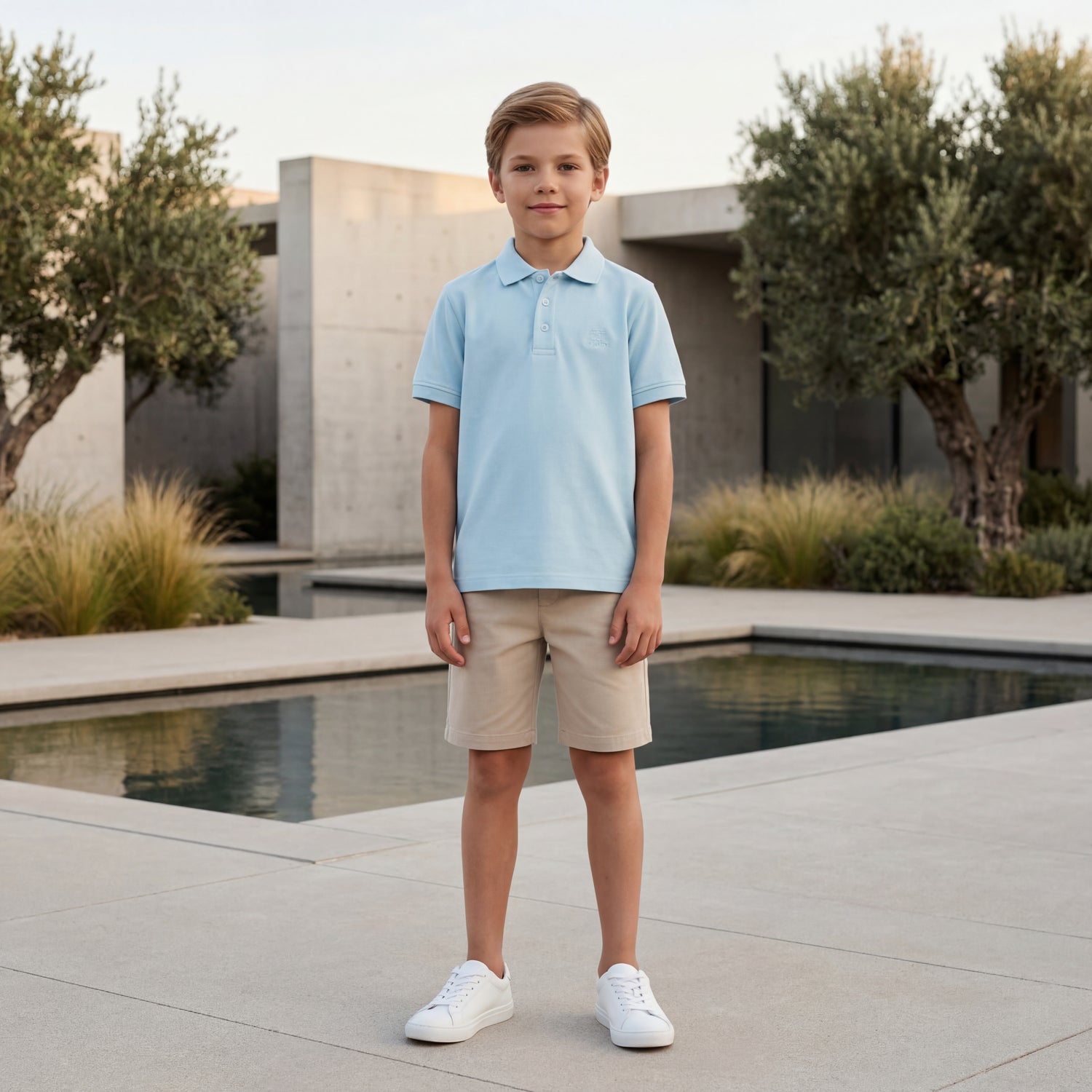 Boys Stream Organic Cotton Polo Shirt