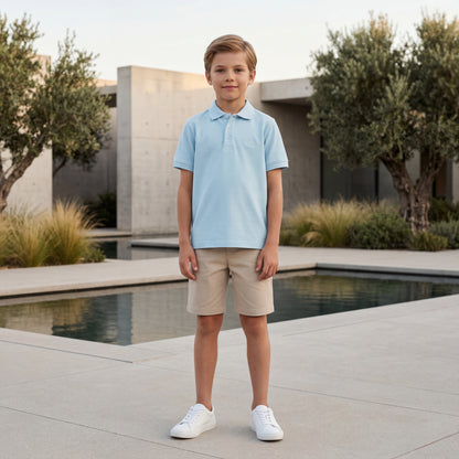 Boys Stream Organic Cotton Polo Shirt