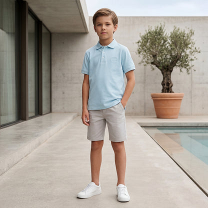 Boys Stream Organic Cotton Polo Shirt