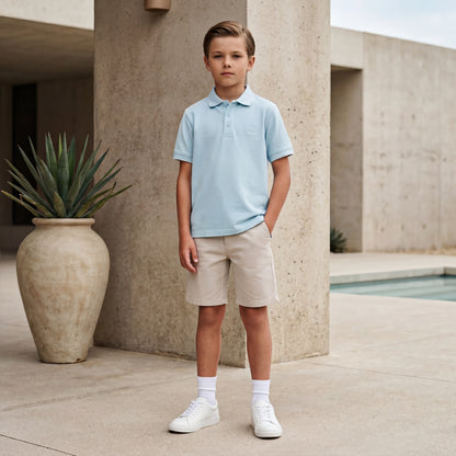 Boys Stream Organic Cotton Polo Shirt