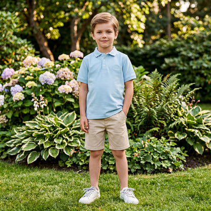 Boys Stream Organic Cotton Polo Shirt