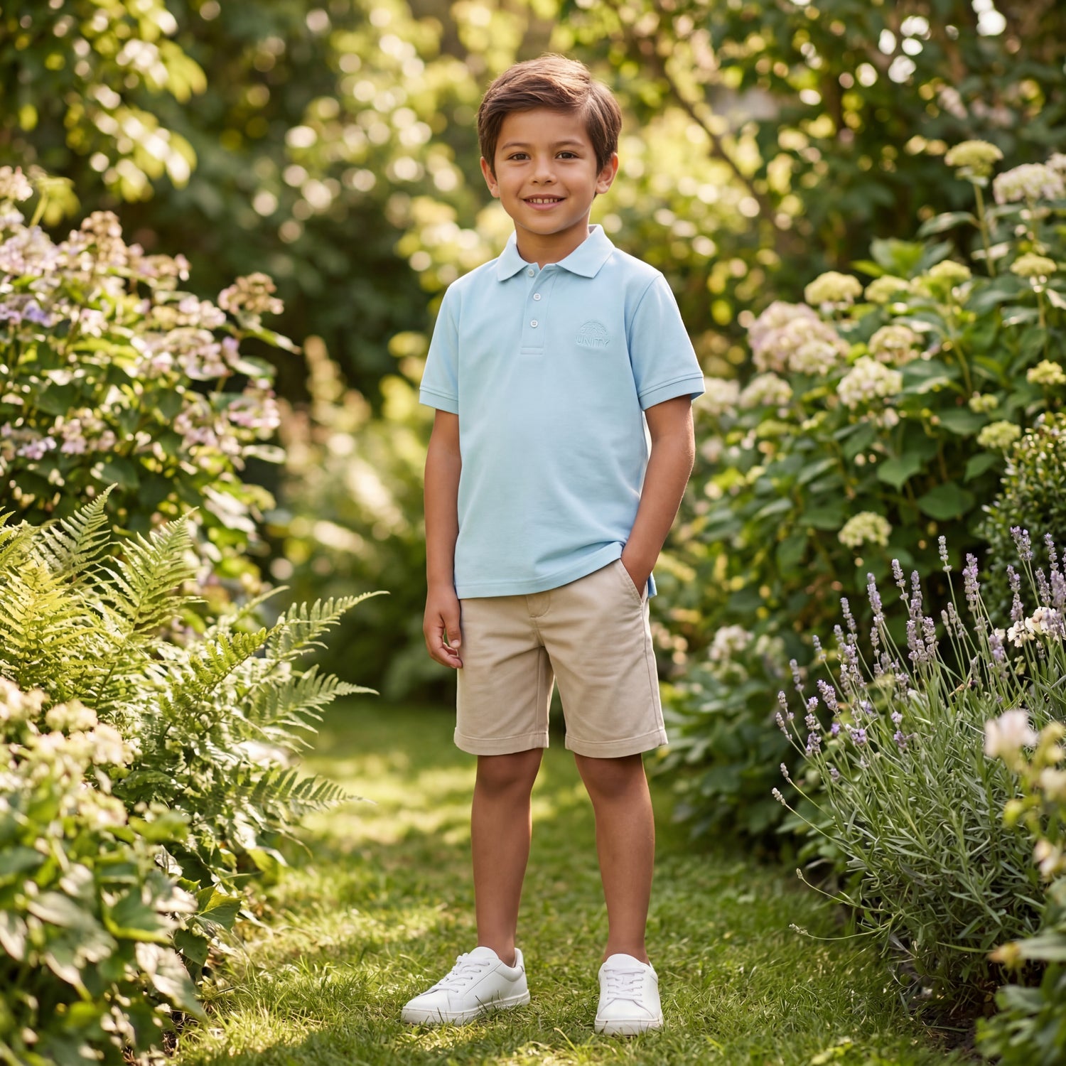 Boys Stream Organic Cotton Polo Shirt