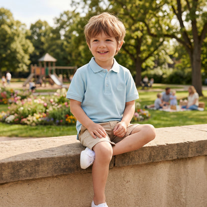 Boys Stream Organic Cotton Polo Shirt