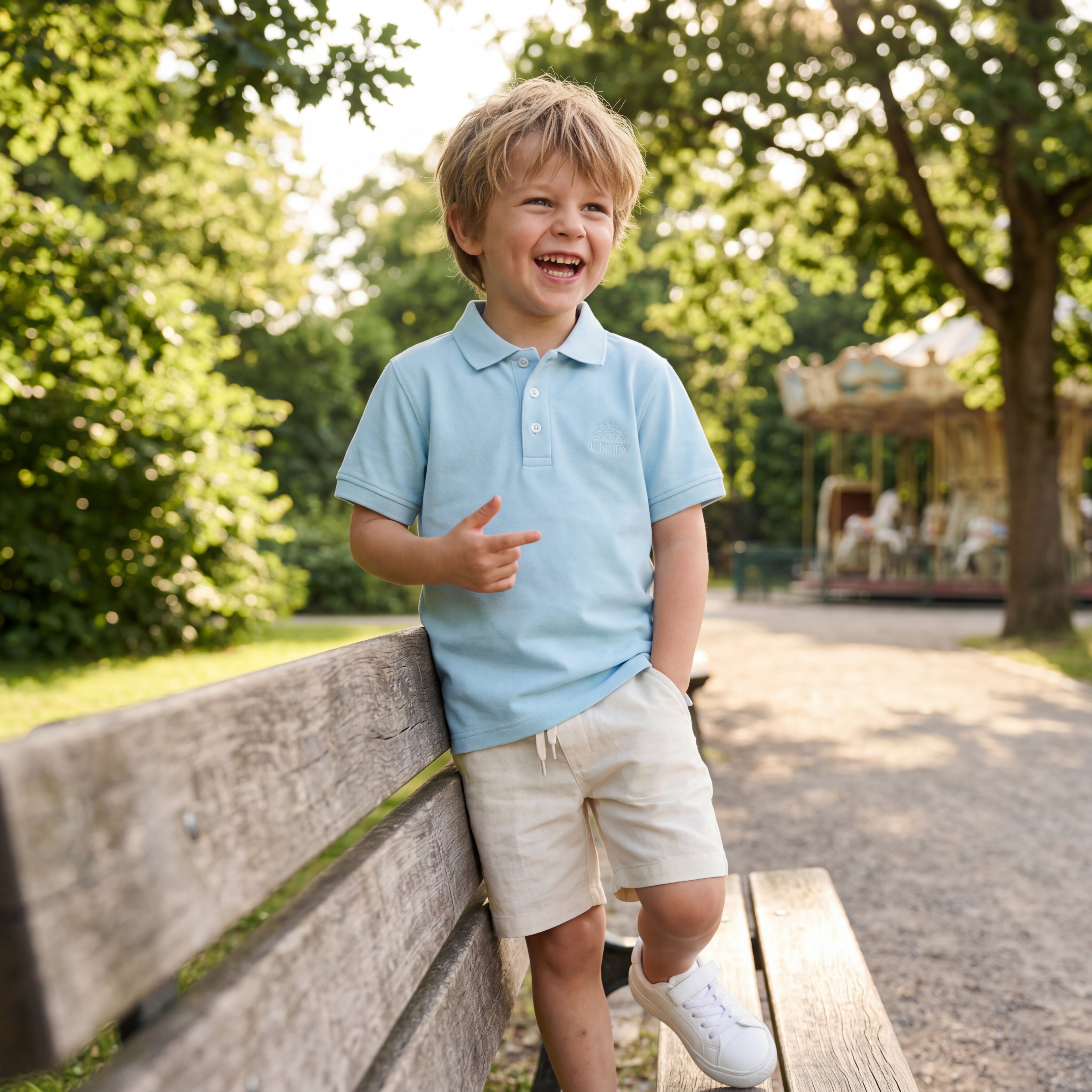 Boys Stream Organic Cotton Polo Shirt