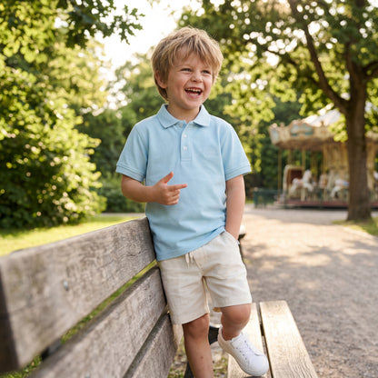 Boys Stream Organic Cotton Polo Shirt
