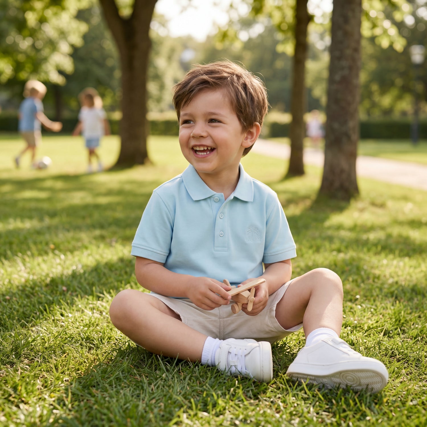 Boys Stream Organic Cotton Polo Shirt