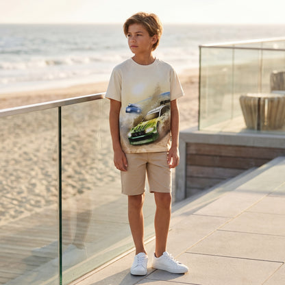 Boys Beach Race Organic Cotton T-Shirt
