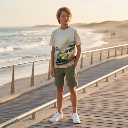 Boys Beach Race Organic Cotton T-Shirt