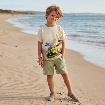 Boys Beach Race Organic Cotton T-Shirt