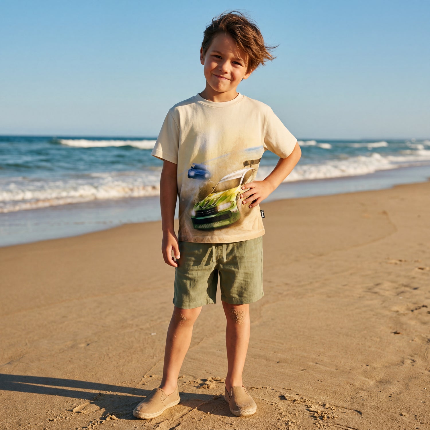 Boys Beach Race Organic Cotton T-Shirt