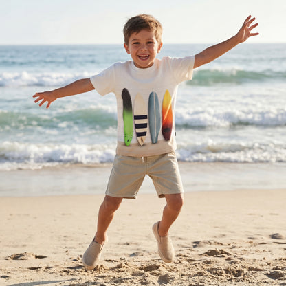 Boys Board Line-up Organic Cotton T-Shirt