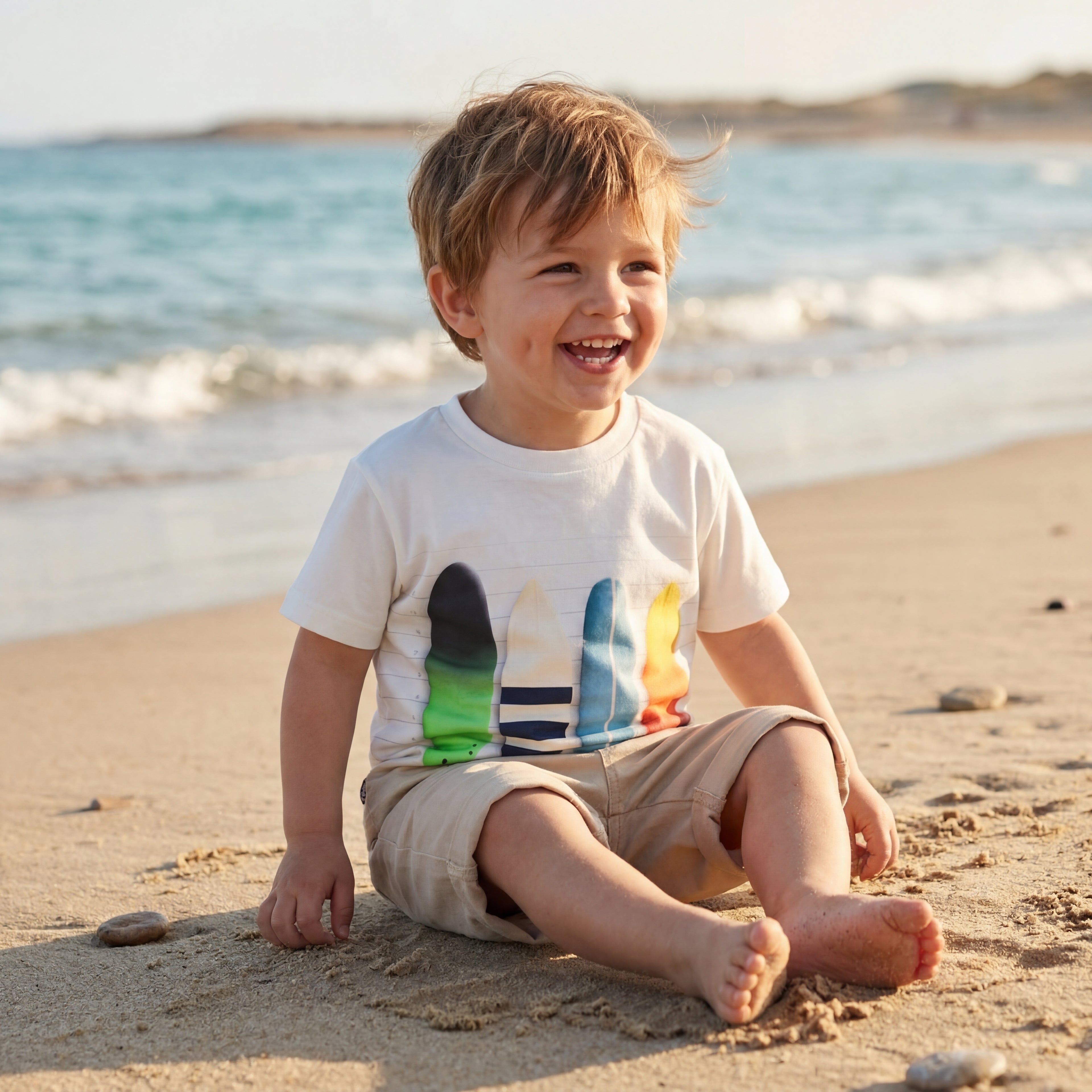 Boys Board Line-up Organic Cotton T-Shirt