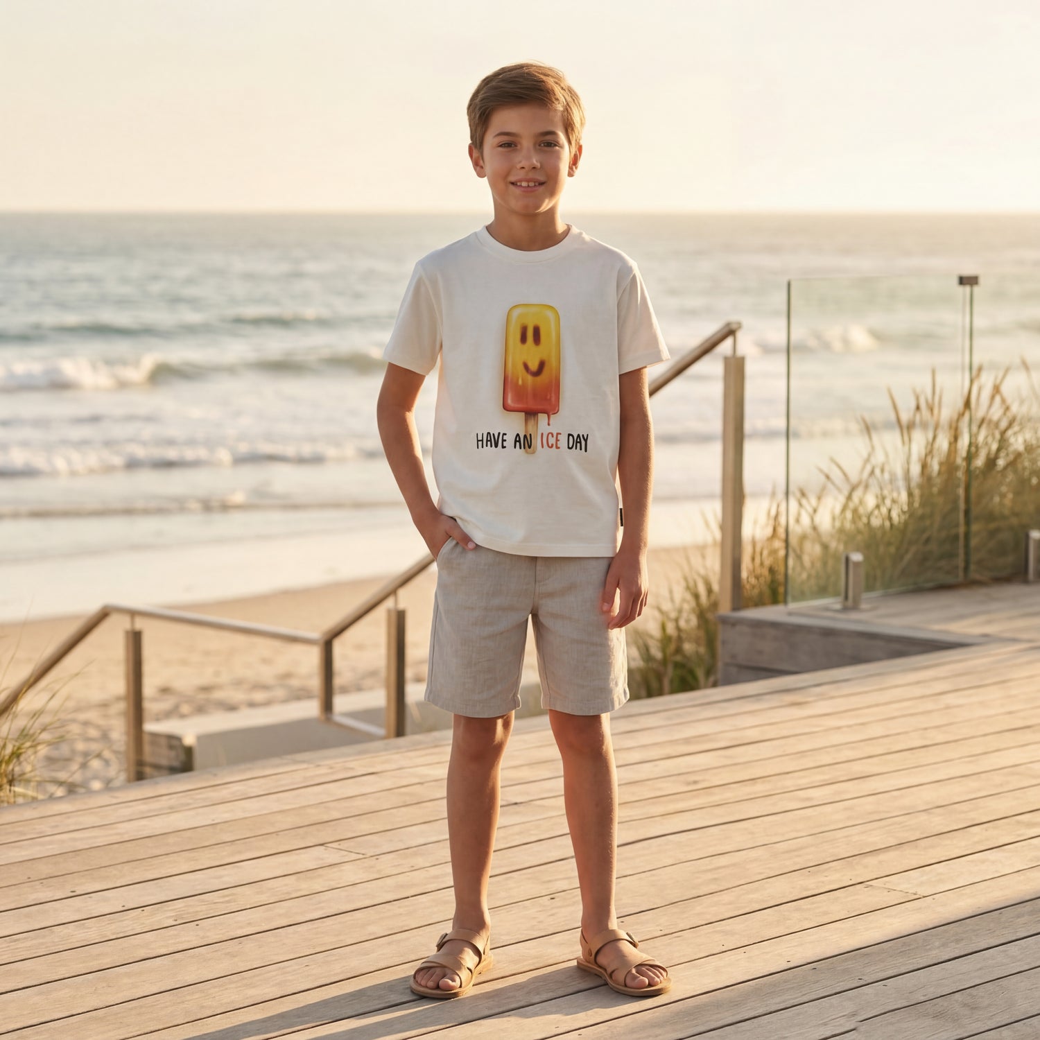 Boys Ice Day Organic Cotton T-Shirt
