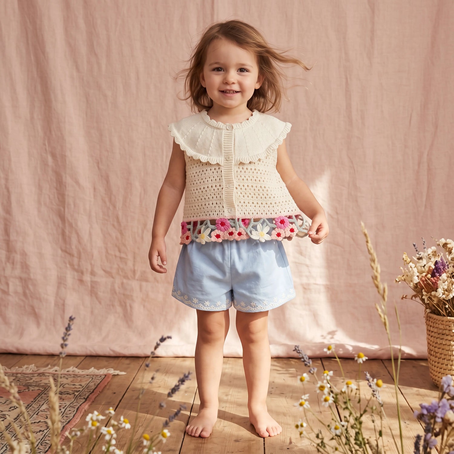 Elea Knit Top &amp; Vally Shorts Set for Girls LOUISE MISHA
