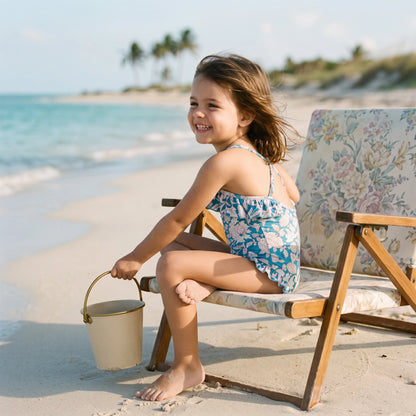 Jovana Blue Mountain Avens One-Piece Swimsuit for Girls LOUISE MISHA
