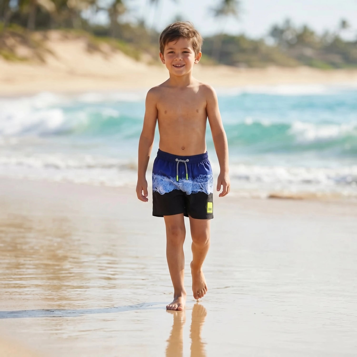 Boys Deep Ocean Tie-Dye Swim Shorts Molo