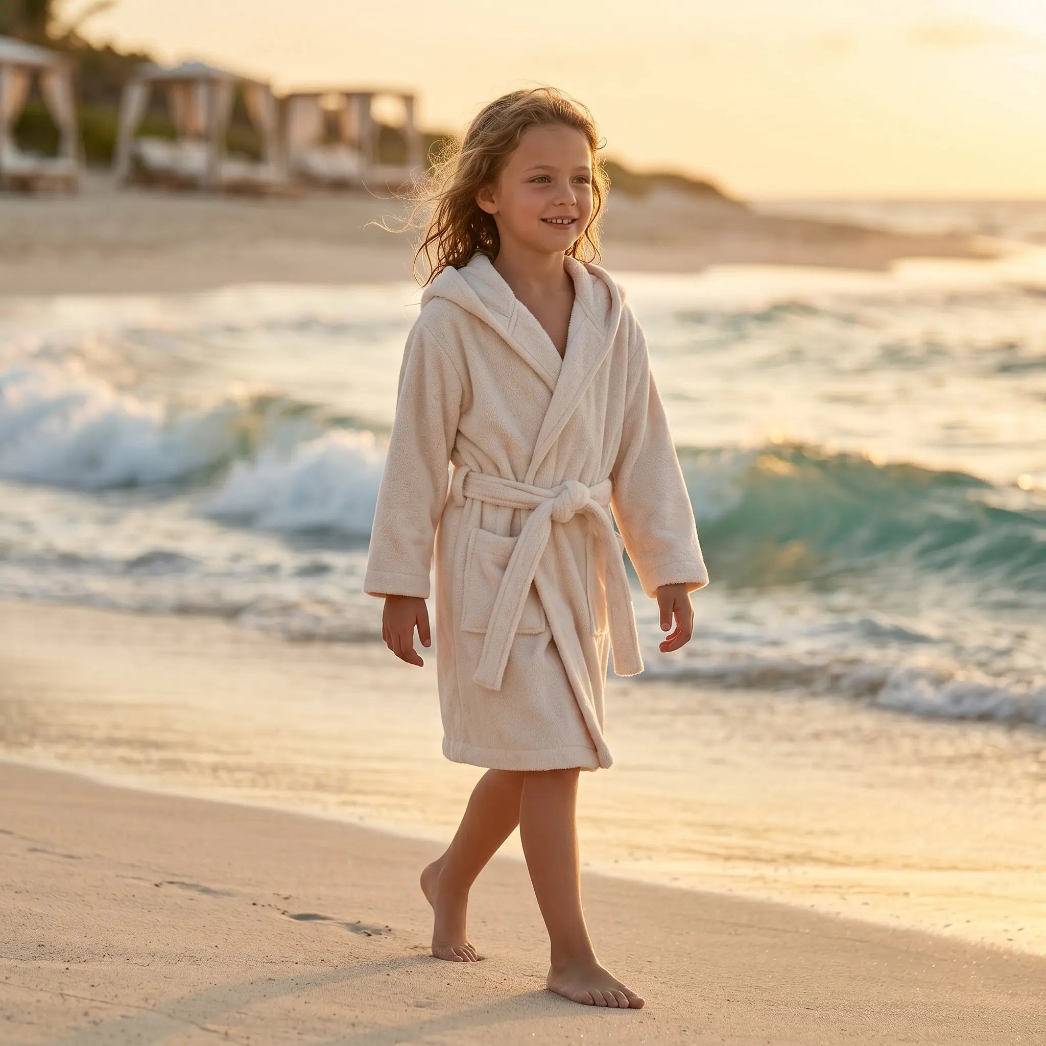 Sand Terry Bath Robe GARBO &amp; FRIENDS